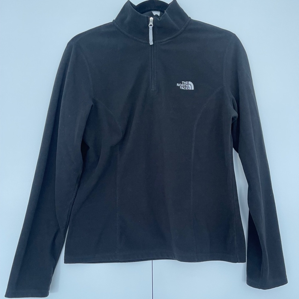 The North Face Black 1/4 zip Fleece